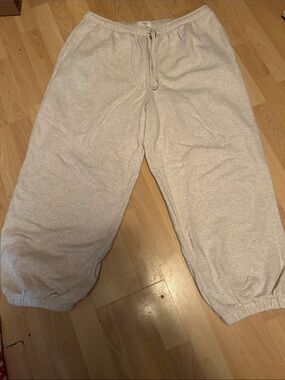 American Eagle Outfitters Light Beige Drawstring Joggers